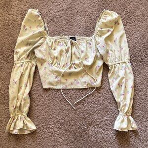 Elegant Floral Long Sleeve Blouse